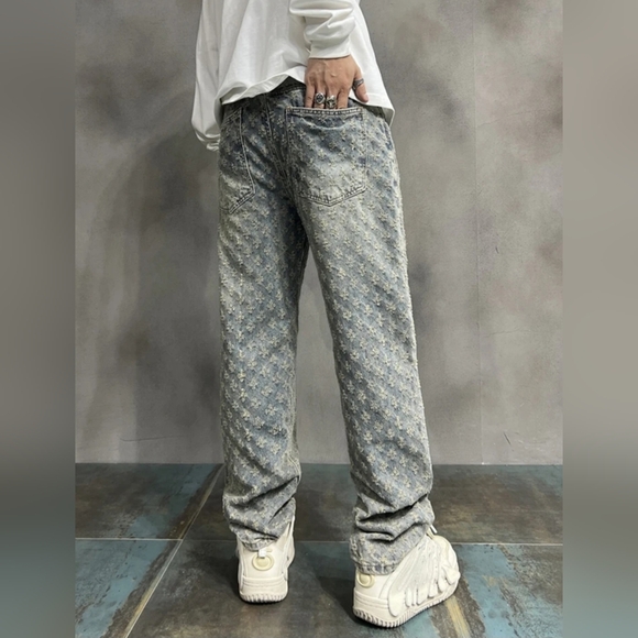 Textured Jacquard Jeans - Picture 2 of 5